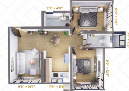 2-BHK Layout